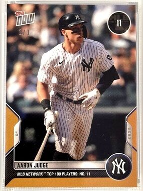 2022 AARON JUDGE GOLD 1/1 MLB NETWORK TOP 100 PLAYERS PSA 8